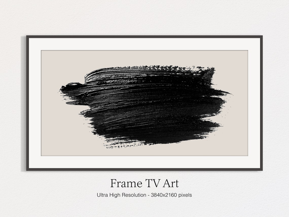 Frame Tv Art Abstract Art Beige Sand White Abstract Modern Minimalist Art Abstract Brush Strokes - Image 4