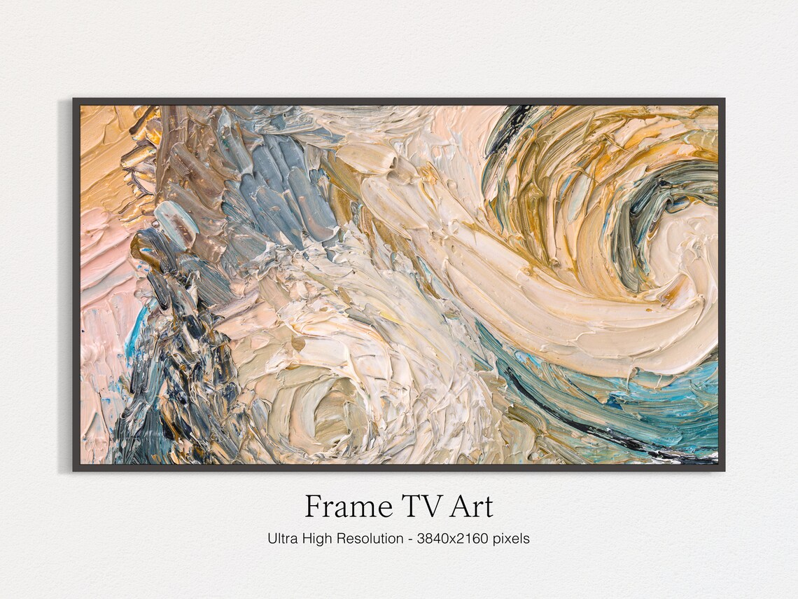 Frame TV Abstract Spring Oil Painting Art Print
