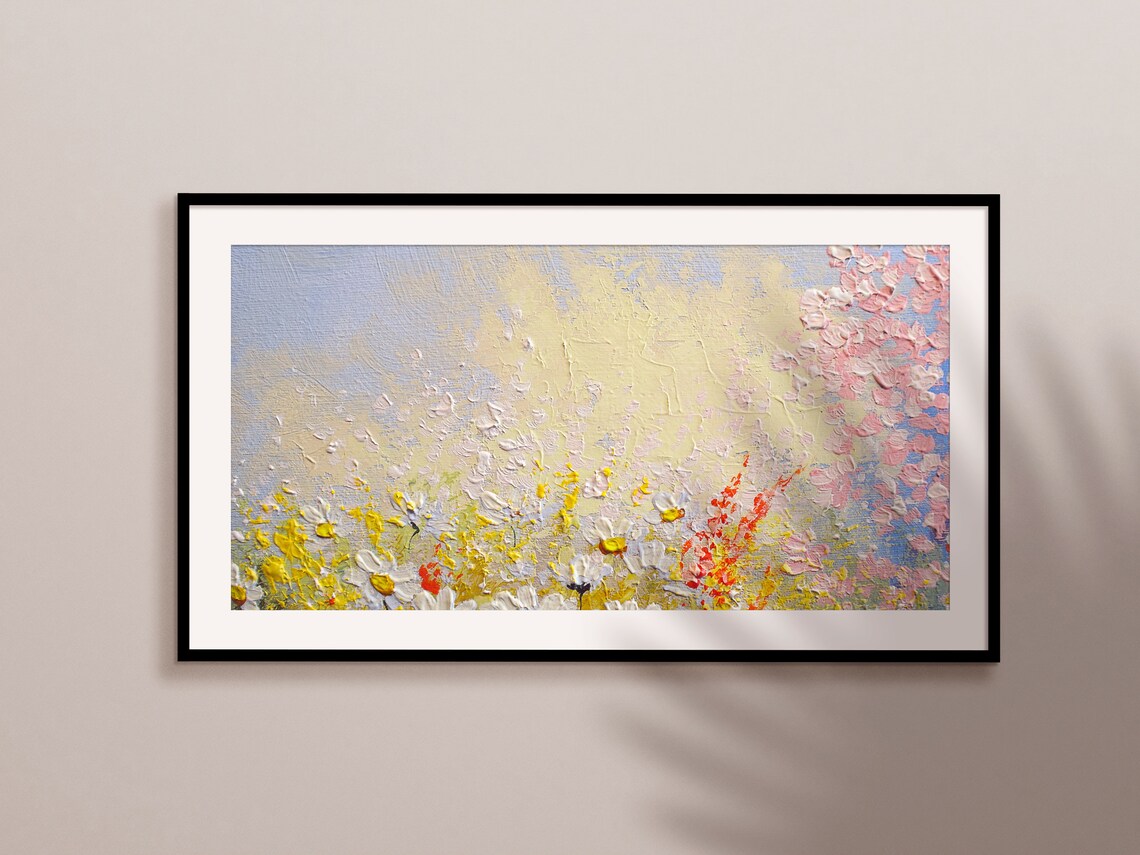 Wildflowers Oil-Painting Style Art Print - Image 2
