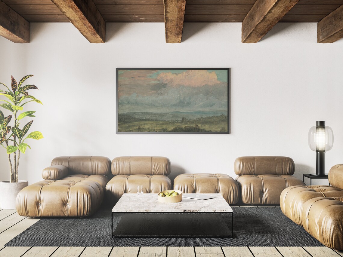 Vintage Landscape Oil Painting Art Print - Image 4