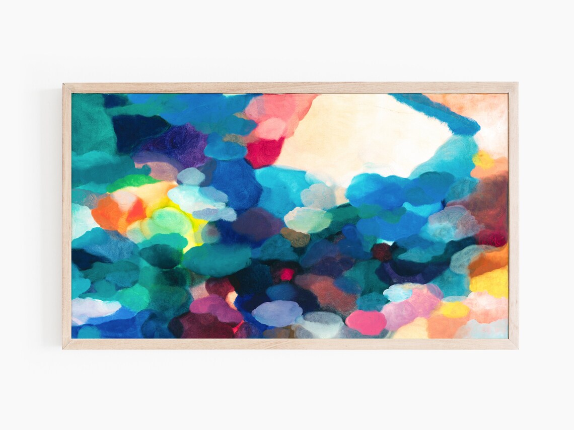 Modern Abstract Art TV Art Print, Oil Painting - Image 3