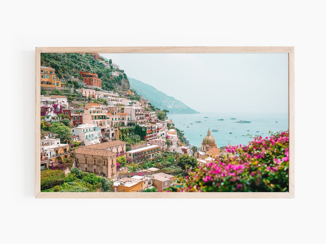 Vintage Italian Landscape, Positano Travel Poster - Image 2
