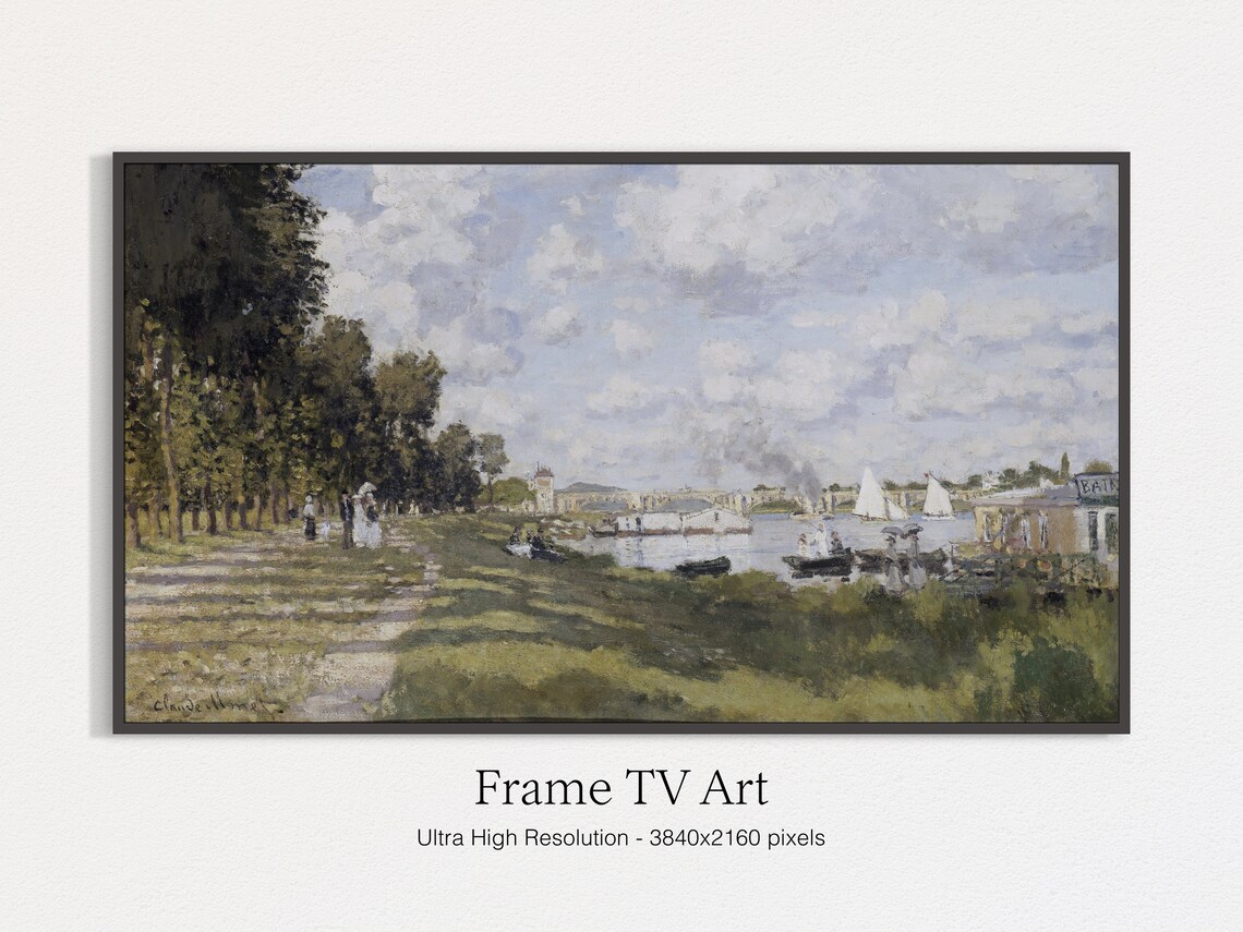Spring Landscape Painting, Seasonal Wall Art