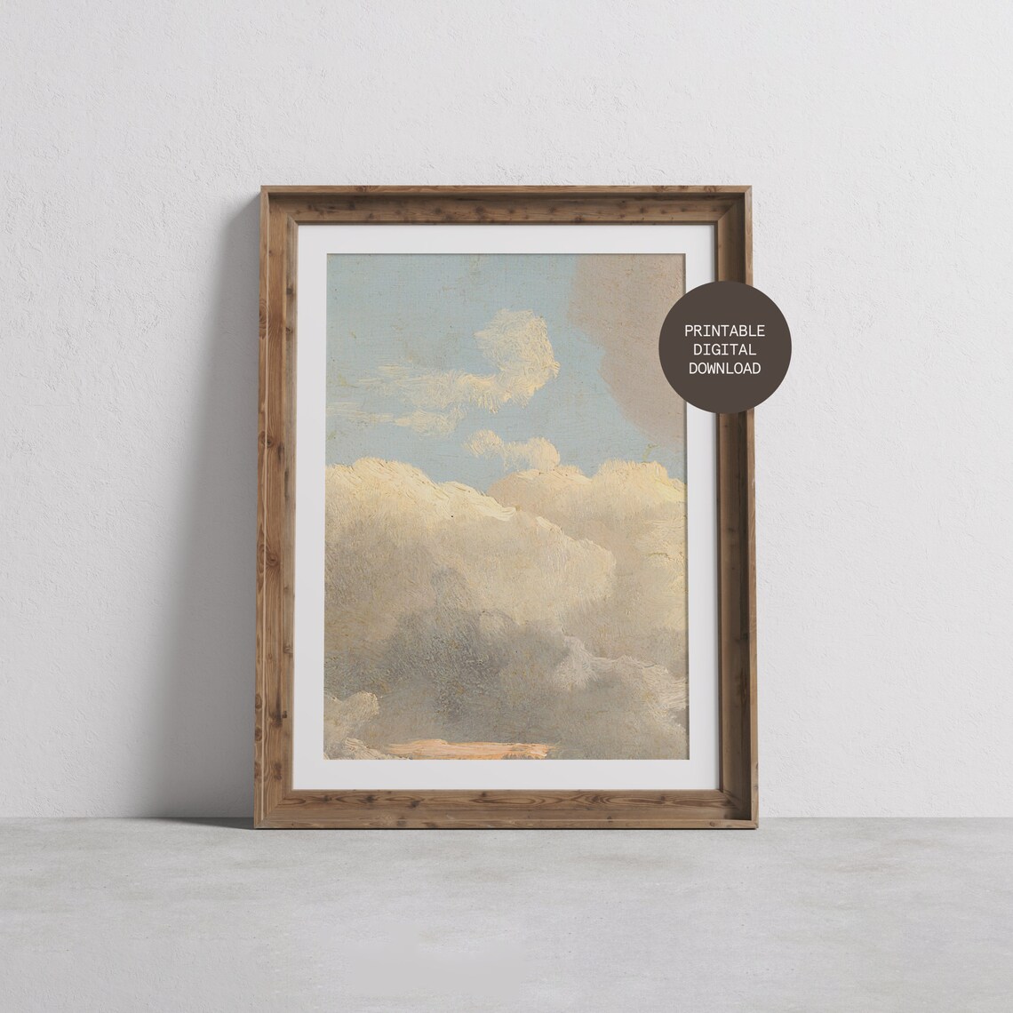 Skyscape Vintage Painting, Abstract Wall Art Print - Image 3