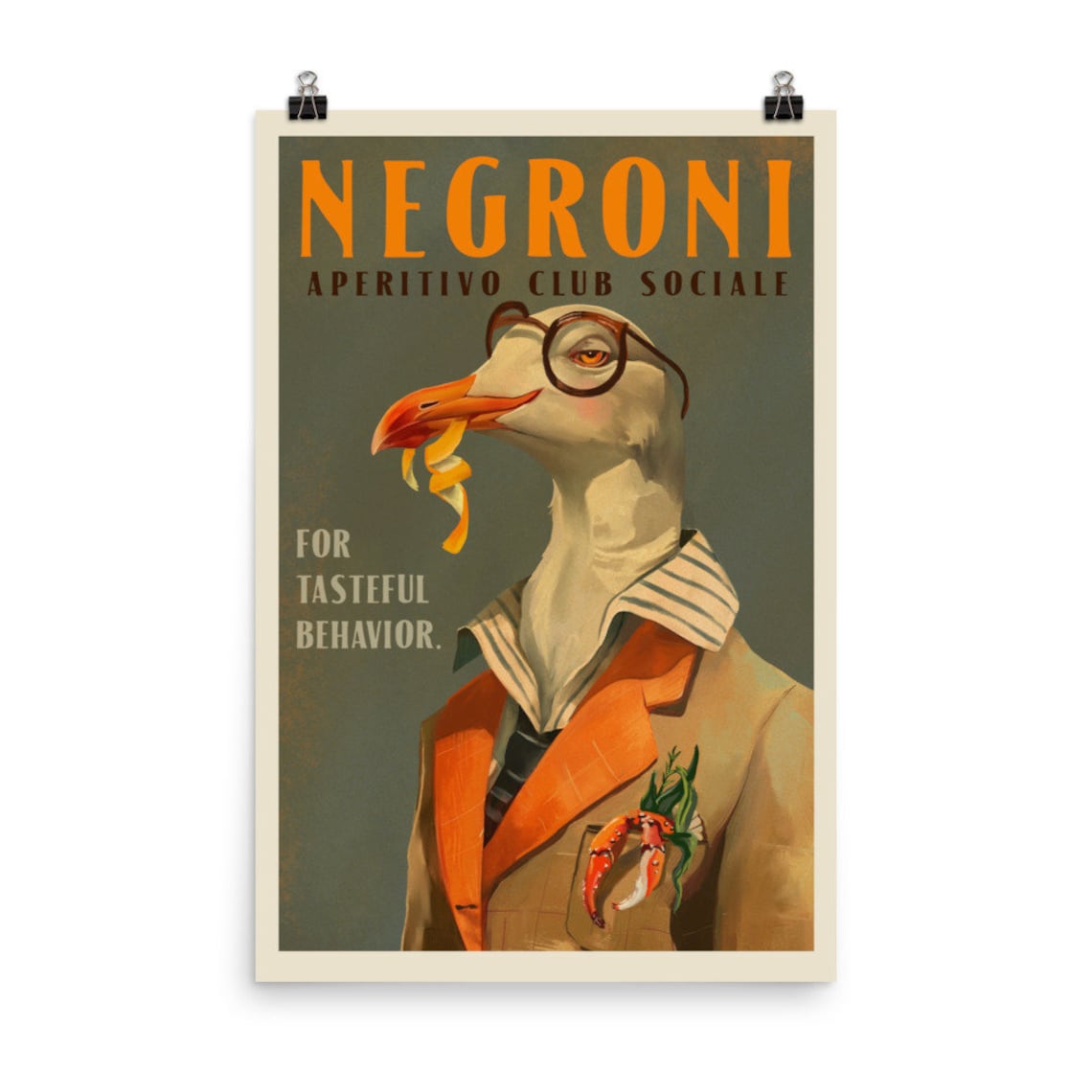Vintage Art Deco Negroni Poster, Cocktail Bar Print - Image 4