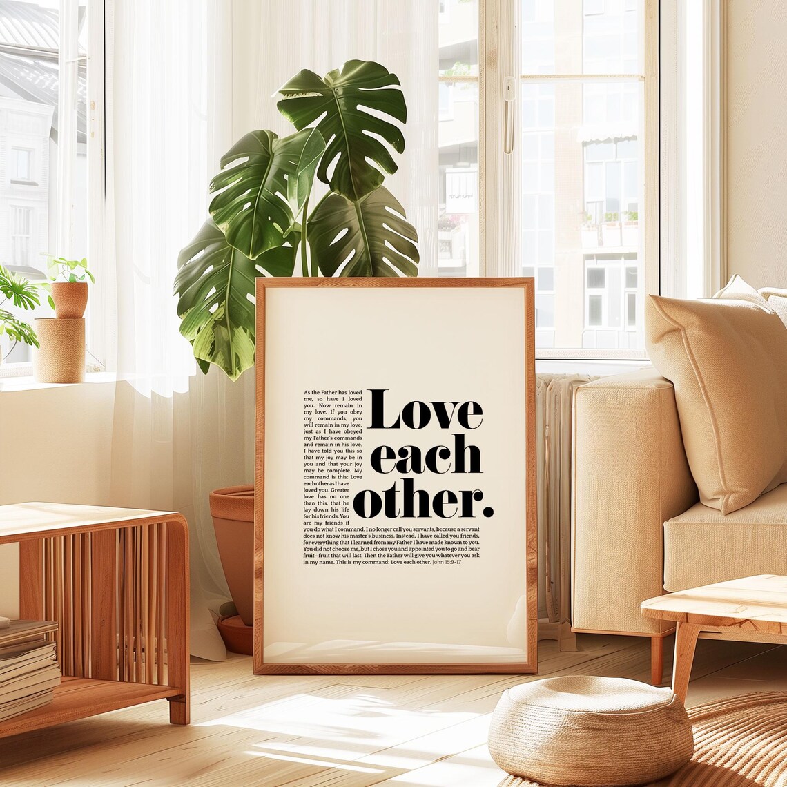 Bible Verse Love Each Other, John 15 Wedding Poster - Image 4