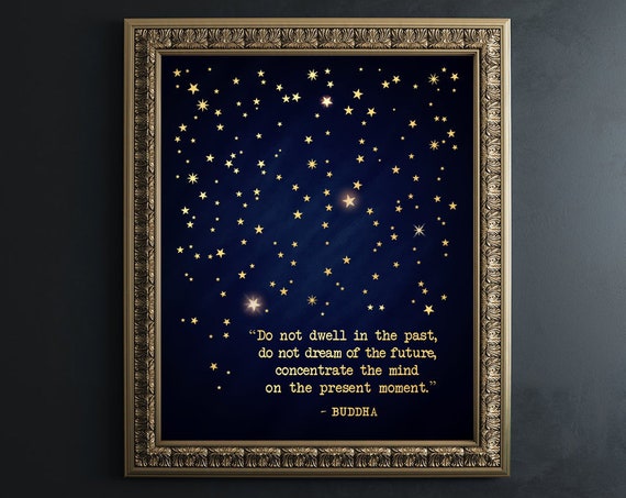 Buddha Quote Typography Art Print, Meditation Decor