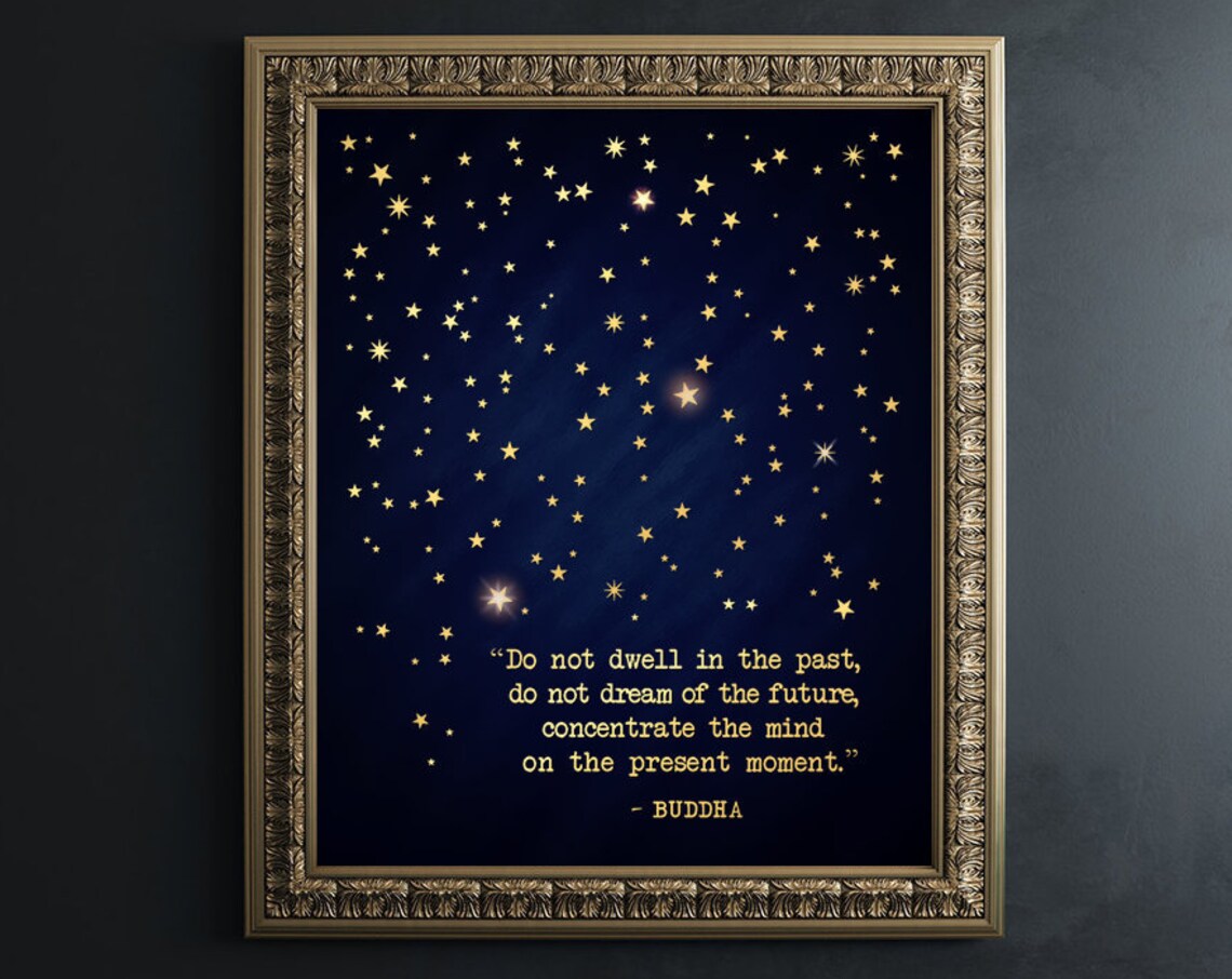 Buddha Quote Typography Art Print, Meditation Decor