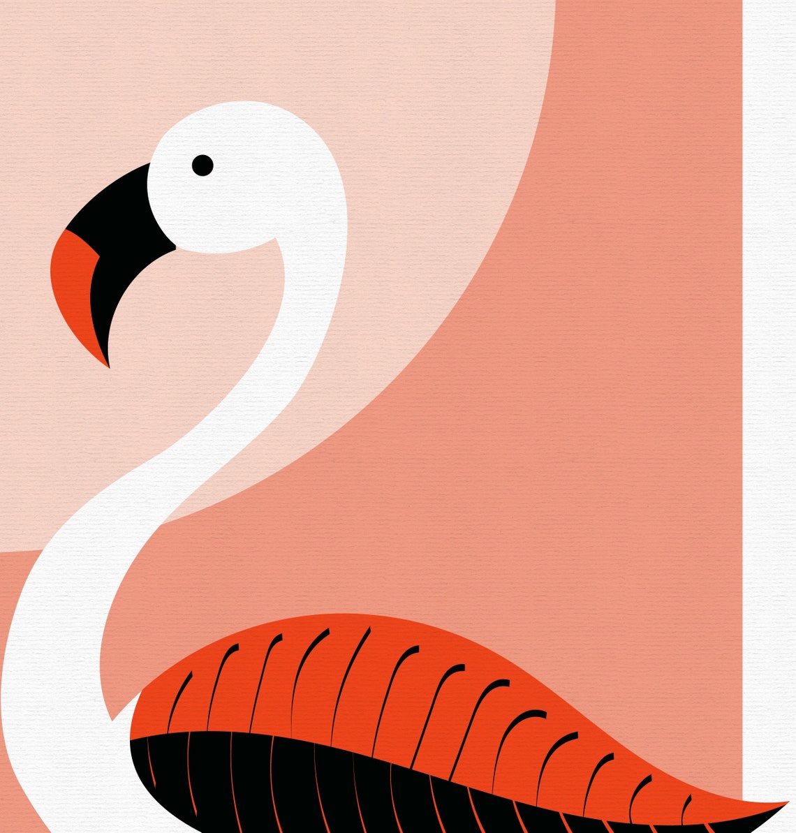 Flamingo Minimalist Art Print, Modern Bird Wall Art - Image 2