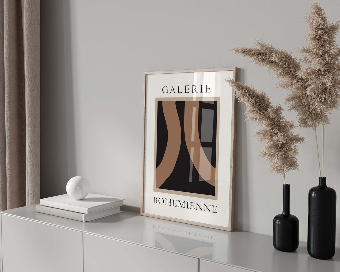 Galerie Bohemienne Wavy Arch Lines Abstract Black Art Poster - Image 4