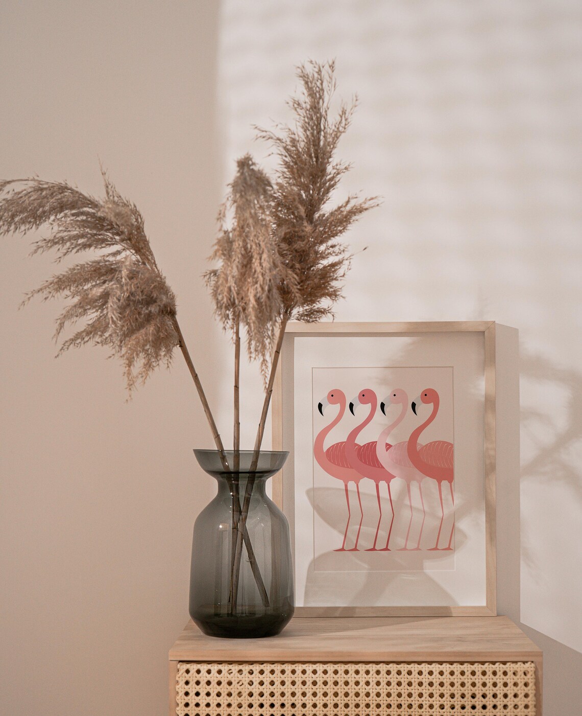 Flamingo Pink Wall Art Print, Bird Illustration - Image 4