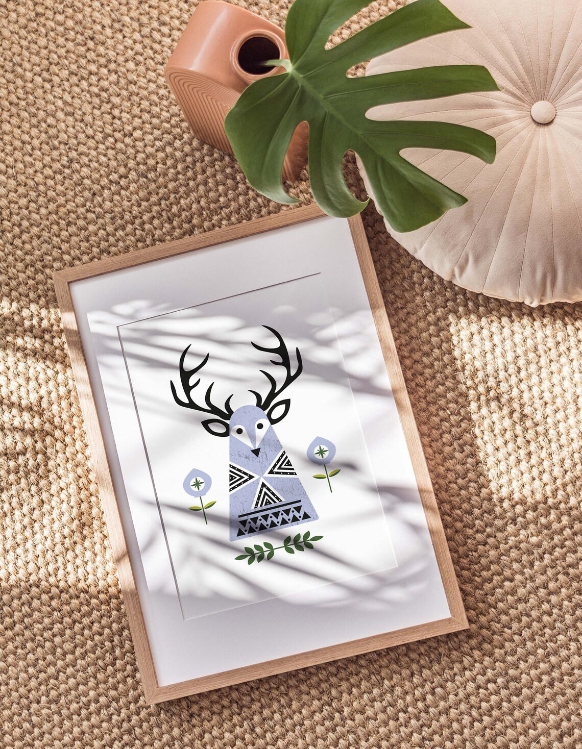 Stag Minimalist Art Print, Scandinavian Modern - Image 3