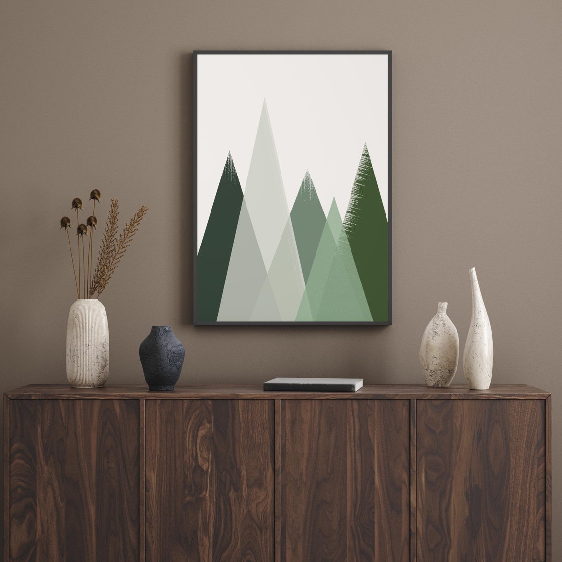 Green Mountain Minimalist Wall Art Print - Image 3