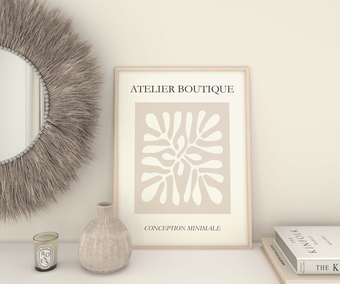 Matisse Print Neutral Print Boho Wall Art Henri Matisse Boho Henri Matisse Print Neutral Matisse Print Abstract - Image 2