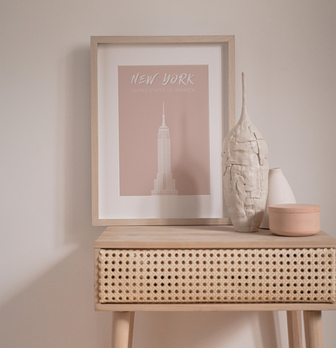New York Wall Art Pink Print New York Print New York Poster New York Travel Poster Art Travel Print New York - Image 3