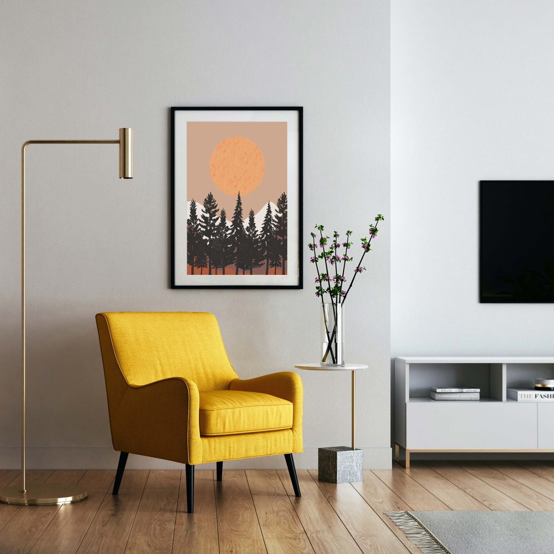 Tree Print Tree Wall Art Tree Wall Art Wall Art Print Wall Art Minimalist Print Scandinavian Print - Image 4