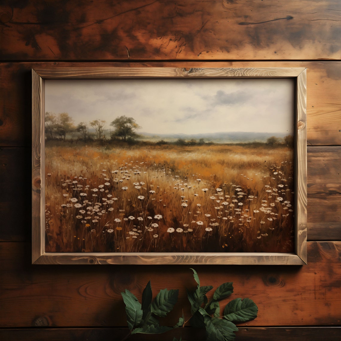 Meadow Wildflower Painting Wildflowers Field Poster Farmhouse Wall Decor Meadow Oil Painting Country Field Vintage Art Wildflower Print - Image 2