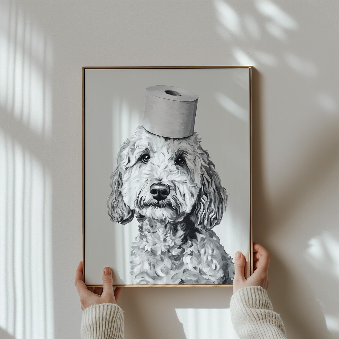 Goldendoodle Animal Bathroom Wall Art, Dog Decor - Image 2