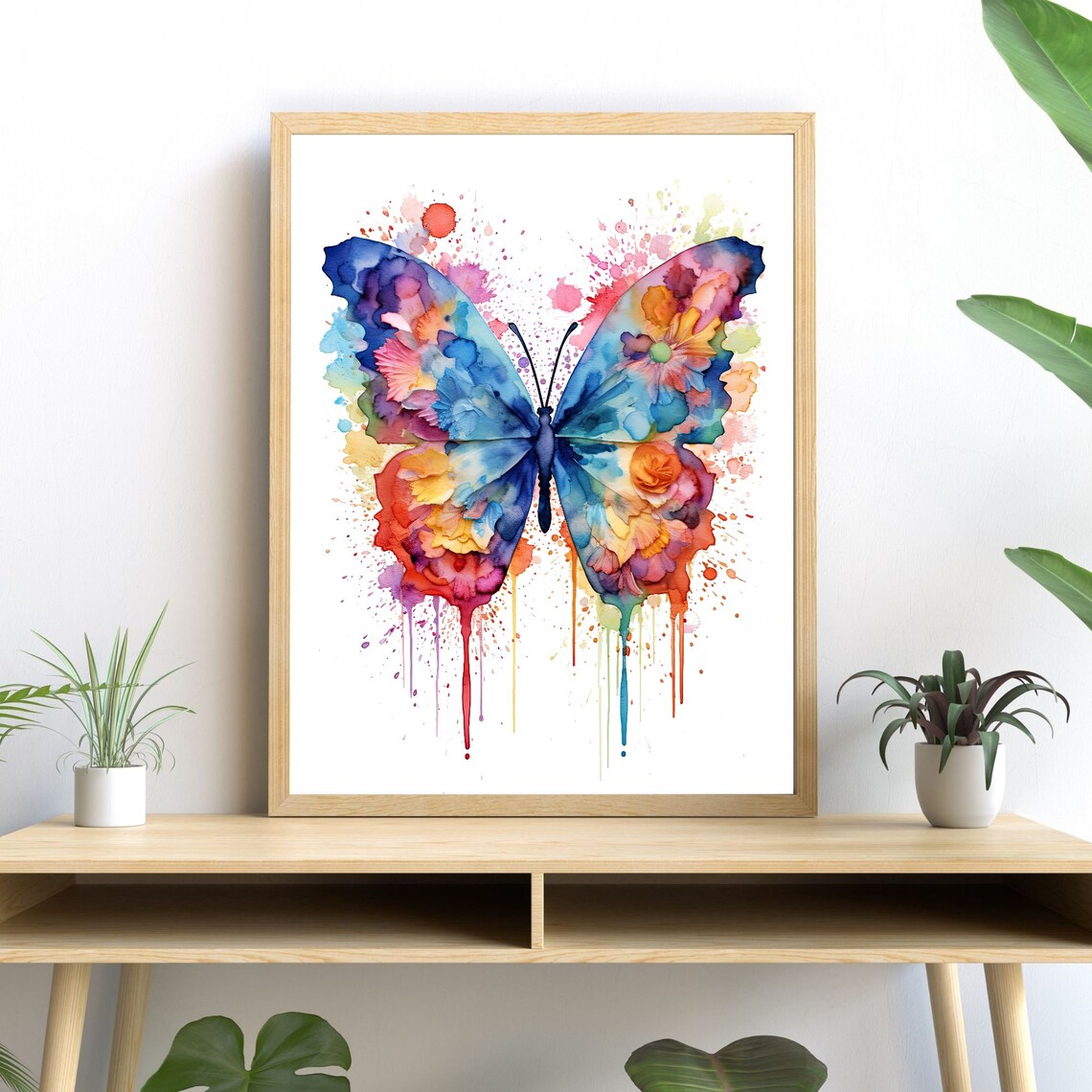 Butterfly Watercolor Art Print, Modern Nature Design