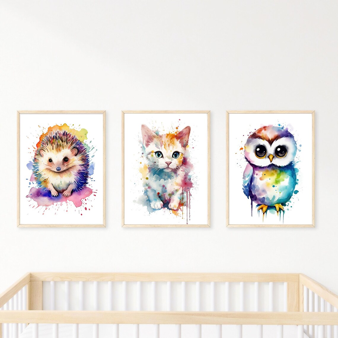 Nursery Animal Art Bundle, Watercolor Wildlife Illustrations - Image 4