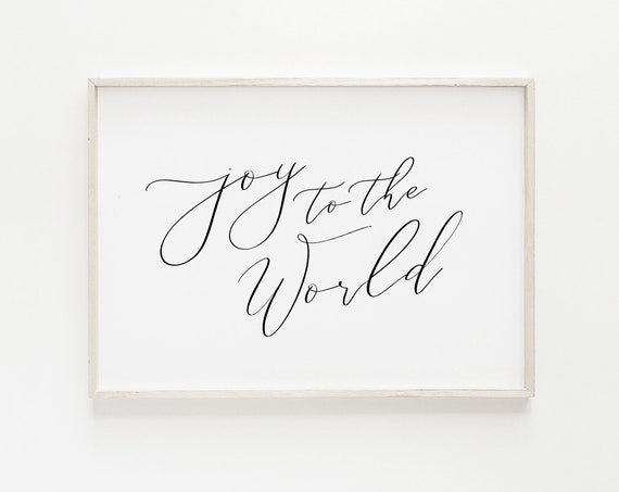 Joy To The World Christmas Poster, Modern Decor