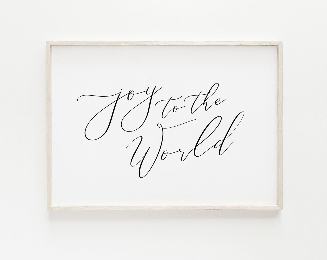 Joy To The World Christmas Poster, Modern Decor