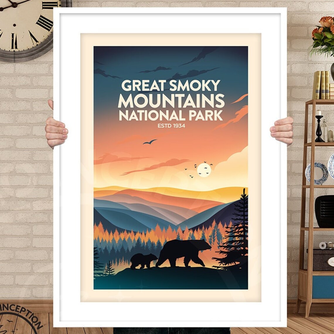 Great Smoky Mountains Traditional National Park Art Print
