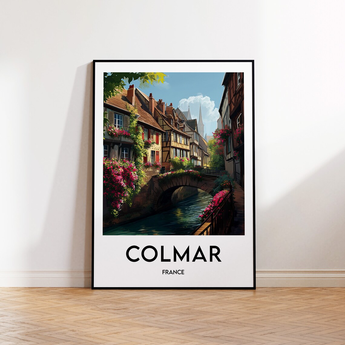 Colmar Vintage Travel Poster, Alsace France Art Print
