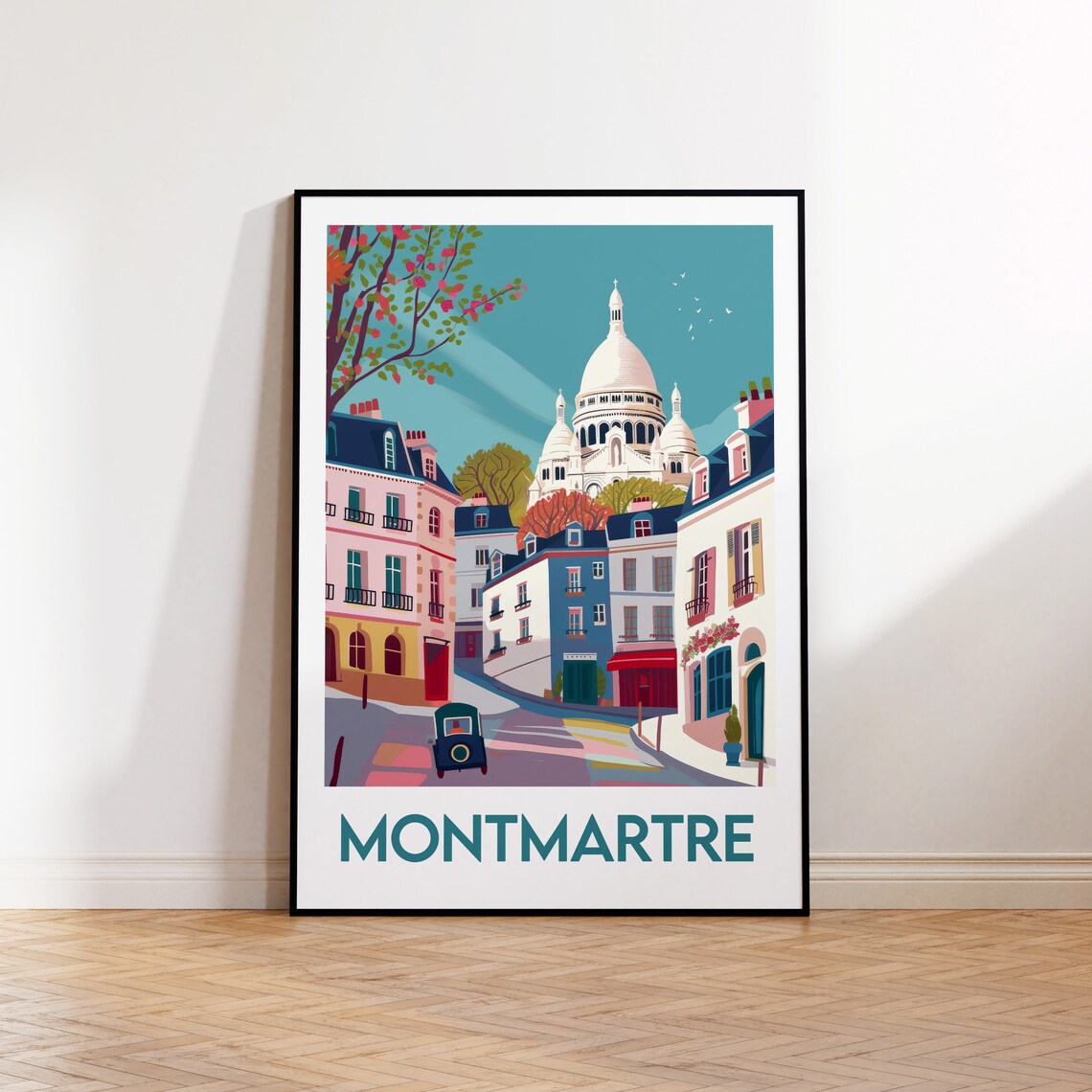 Montmartre France Vintage Travel Poster