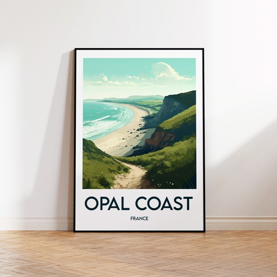 The Opal Coast Poster France Print Illustration Cte Dopale Gift Vintage Travel