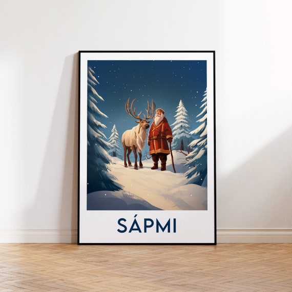 Spmi Poster Print Illustration Sapmi Gift Vintage Travel