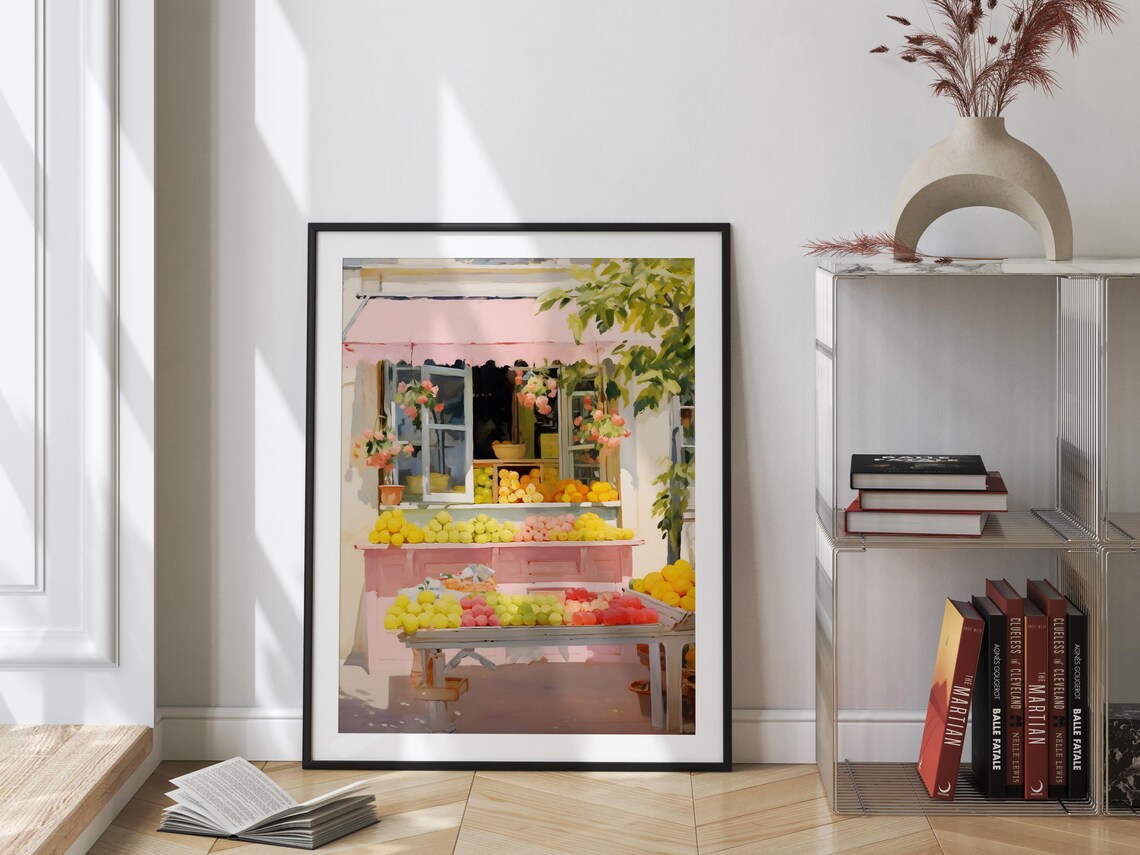 Fruits Basket Vintage Lemon Art Print, Kitchen Decor - Image 3