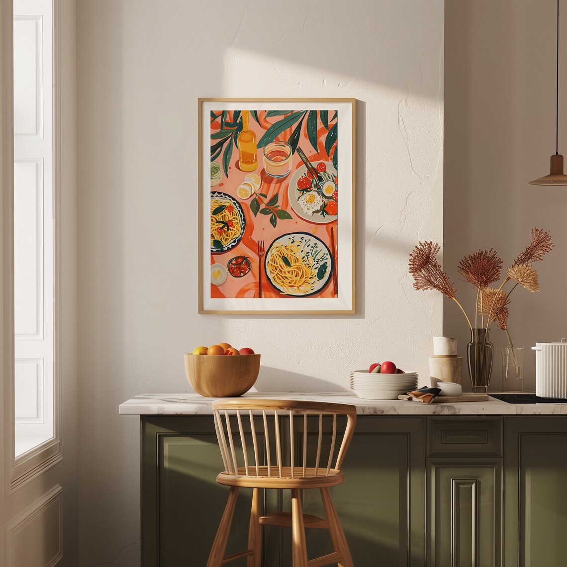 Pasta Food Poster, Italy Cuisine Kitchen Art Print - Image 3