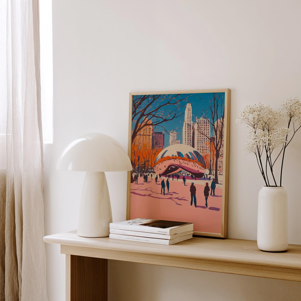 Retro Chicago Vintage Travel Poster Art Print - Image 3