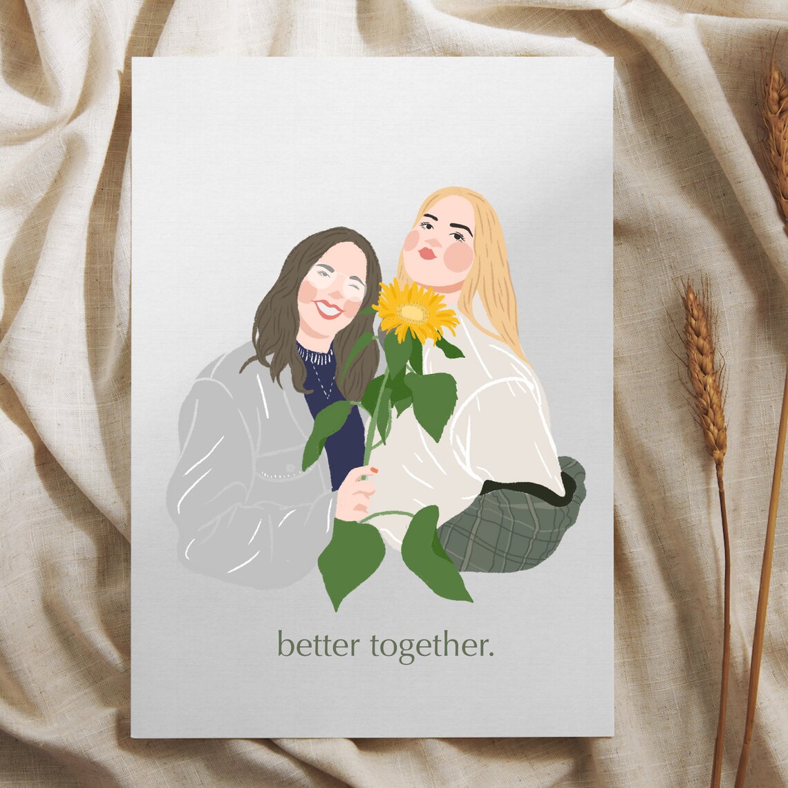 She Said Yes Engagement Couple Colorful Custom Portrait Poster - Image 5