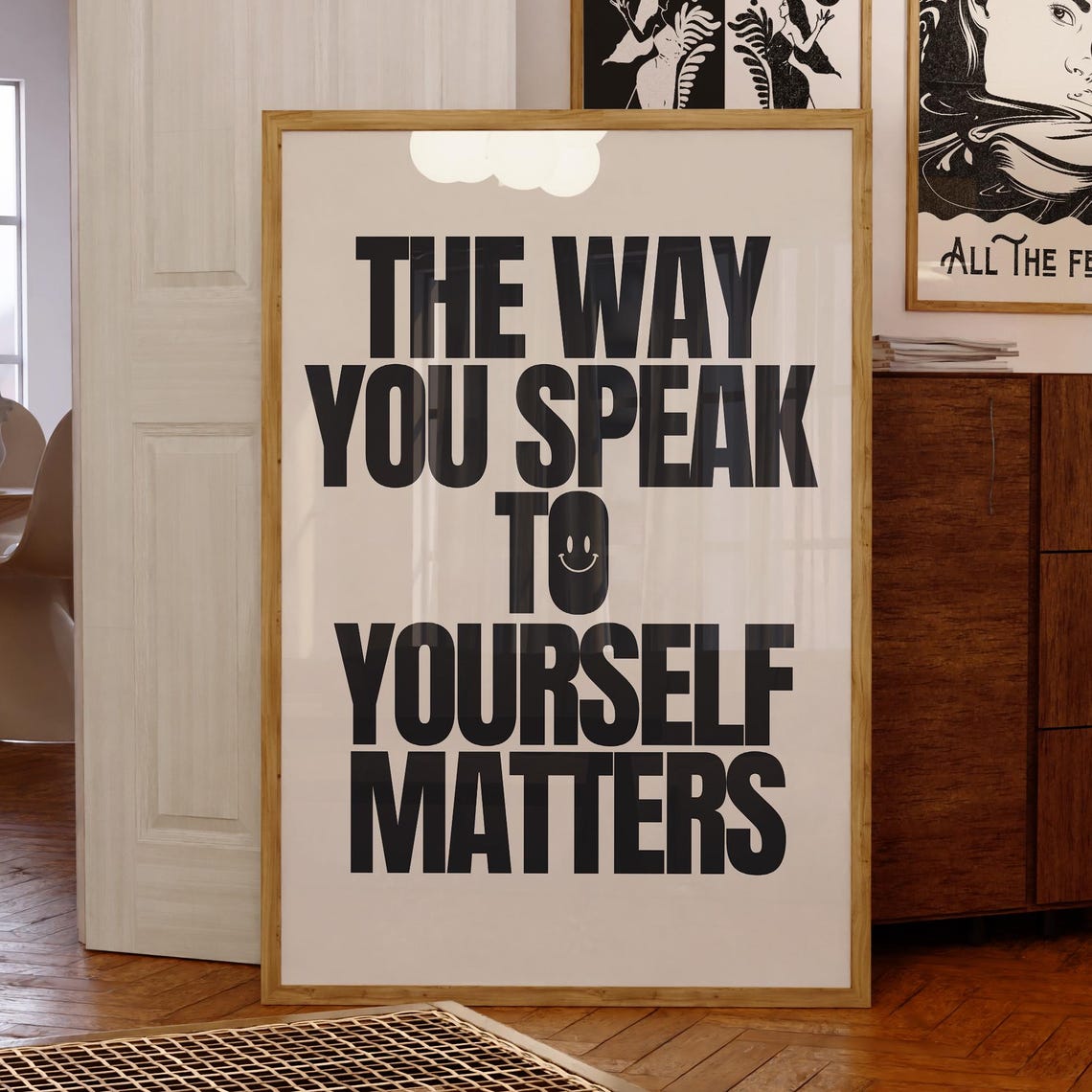 The Way You Speak To Yourself Matters Bold Affirmation Quote Poster