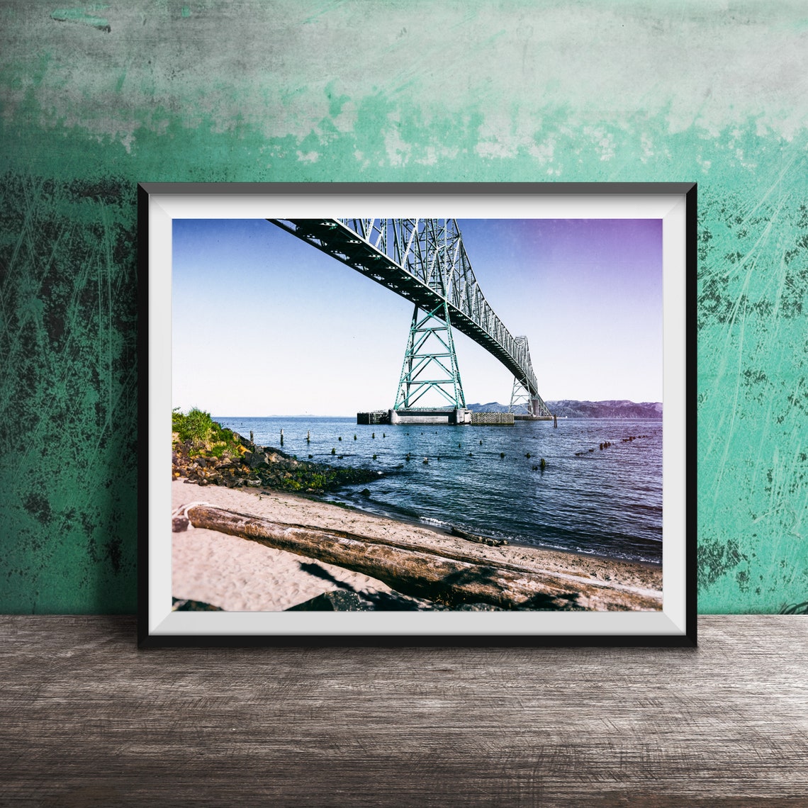 Astoria Bridge Over the Water Beach View Pacific Northwest Poster