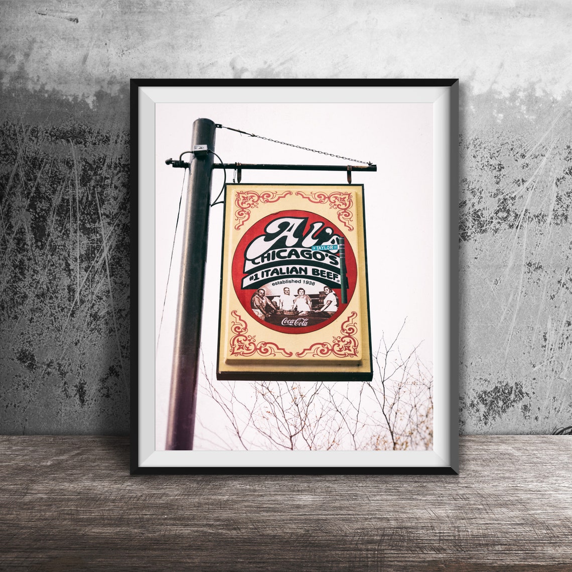 Al's Chicago's Number One Italian Beef Sign Vintage Photo Poster