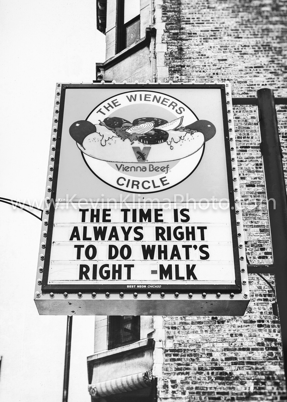 The Wieners Circle Chicago Marquee with MLK Quote Photo Poster - Image 2