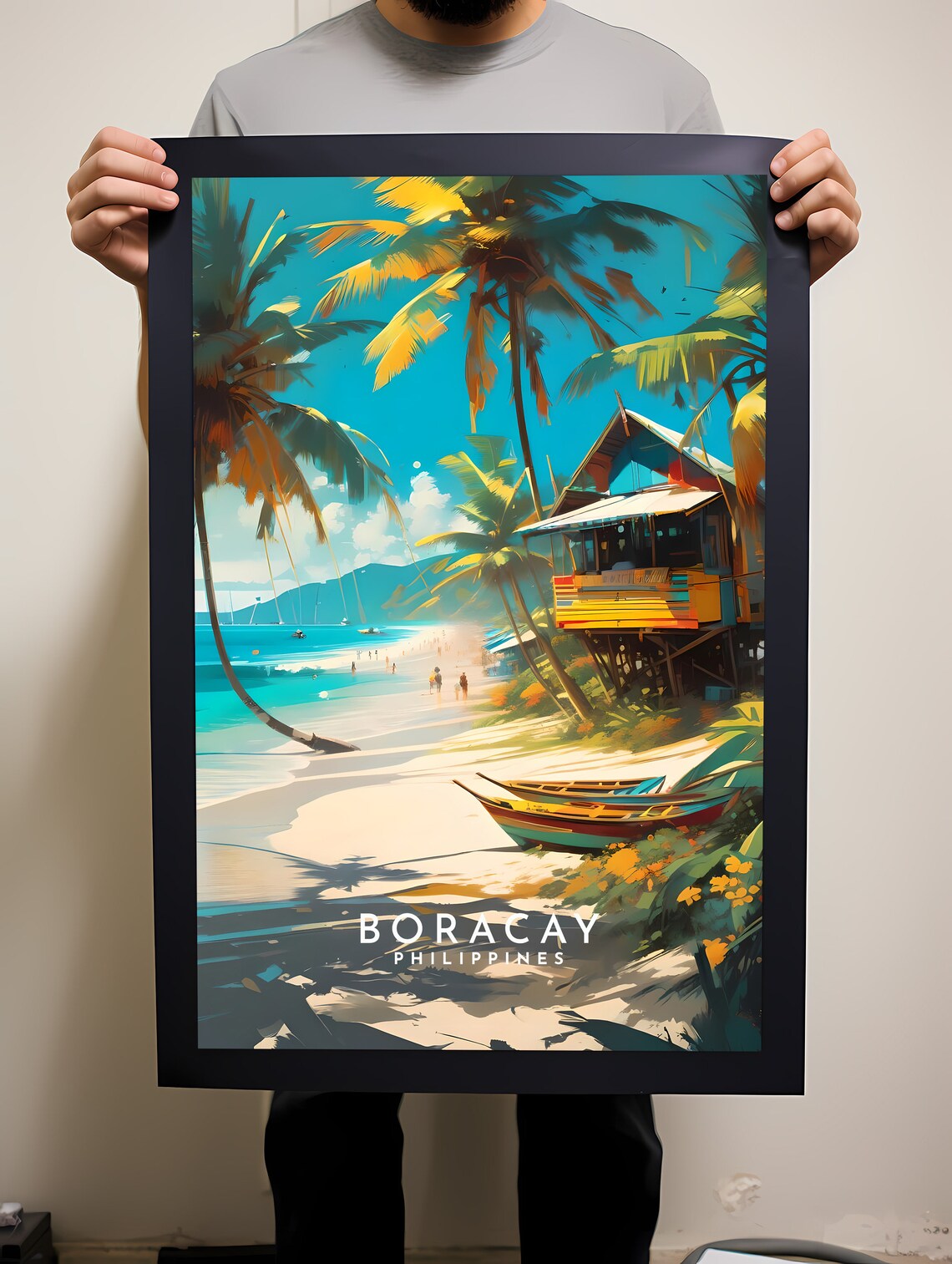 Boracay Travel Poster, Philippines Travel Poster
