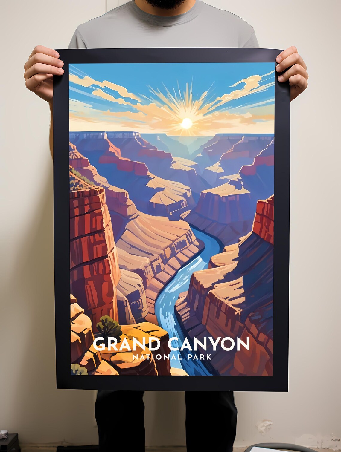 Grand Canyon Sunrise River Bend Desert Cliffs National Park Poster - Image 2