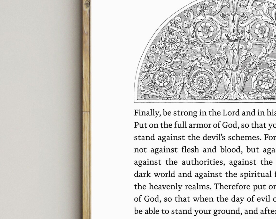 Armor Of God Ephesians 6 Bible Verse Christian Faith Wall Art