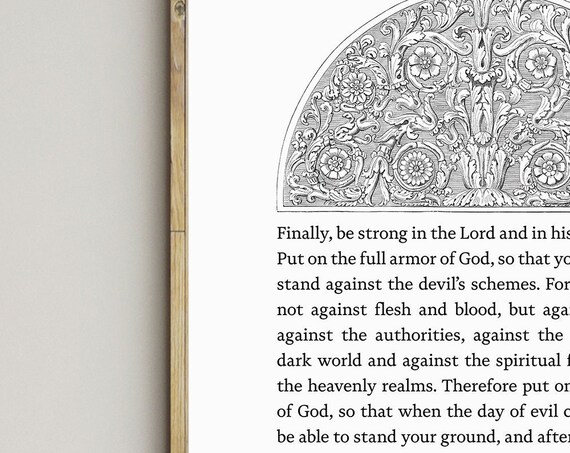 Armor Of God Ephesians 6 Bible Verse Christian Faith Wall Art