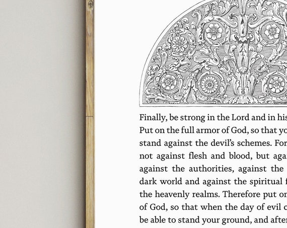 The Armor Of God Bible Verse Print Wall Art Christian Poster Ephesians 610 17 Catholic Prayer Scriptures Sign Inspirational Quote