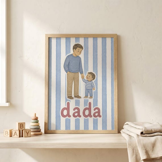 Custom Toddler Boy Nursery Wall Art Fathers Day Poster Gift Personalized Mispronunciation Print Kids