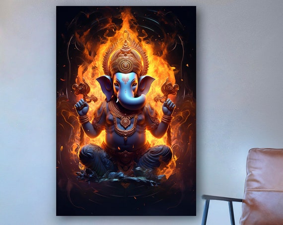 Tempered Glass Wall Art Ganesh Wall Art Panoramic Wall Decor Abstract Wall Decor Housewarming Gifts Home Decor Gifts For Her