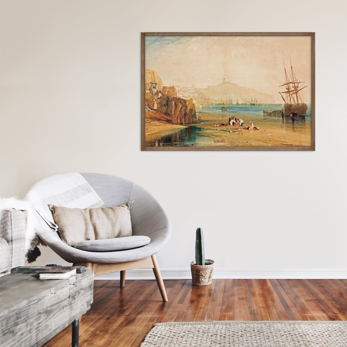 William Turner Scarborough Town And Castle Art Print - Image 2