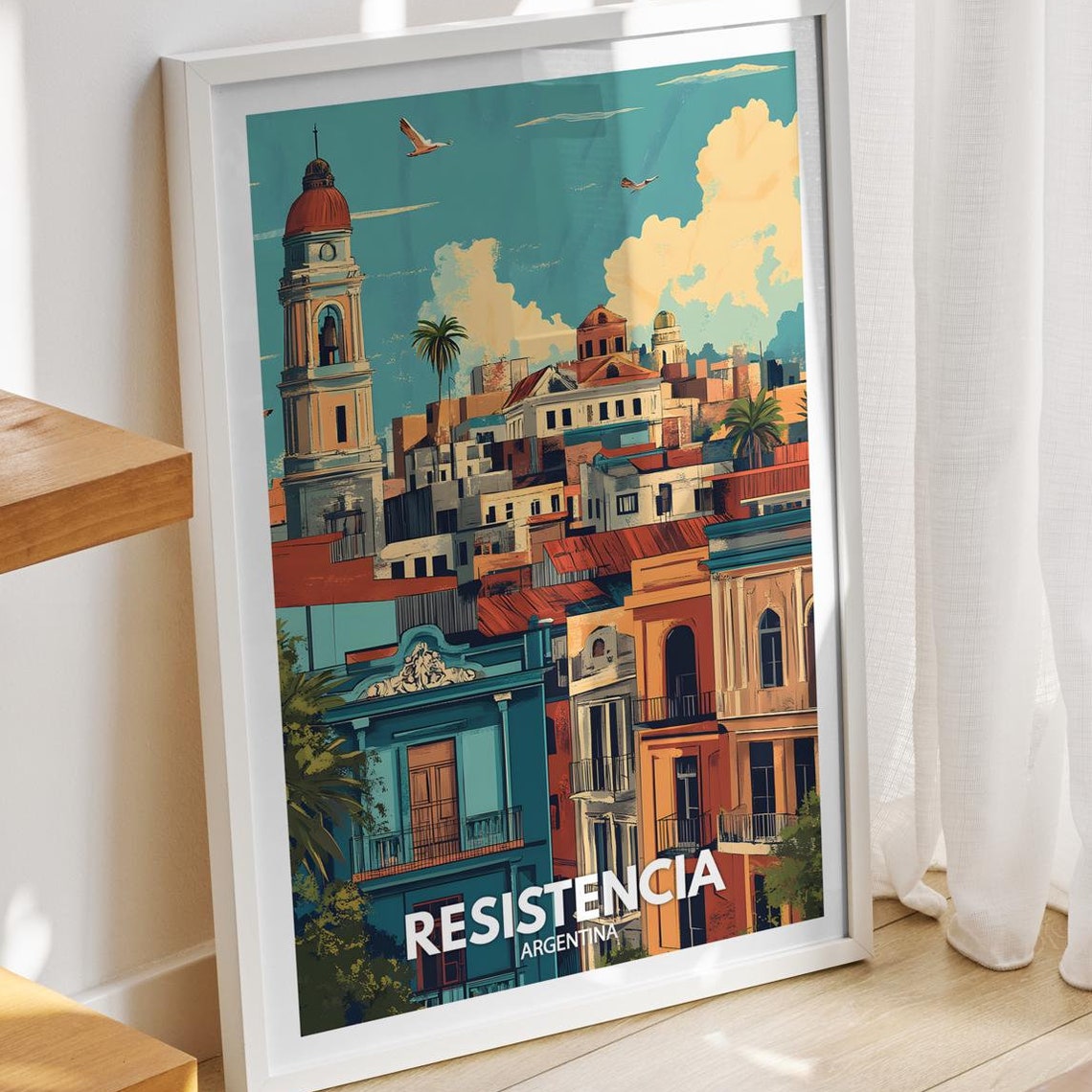Resistencia Travel Print Argentina Resistencia Travel Poster Argentina Travel Poster Argentina Cityscape Wall Art Unique City Decor