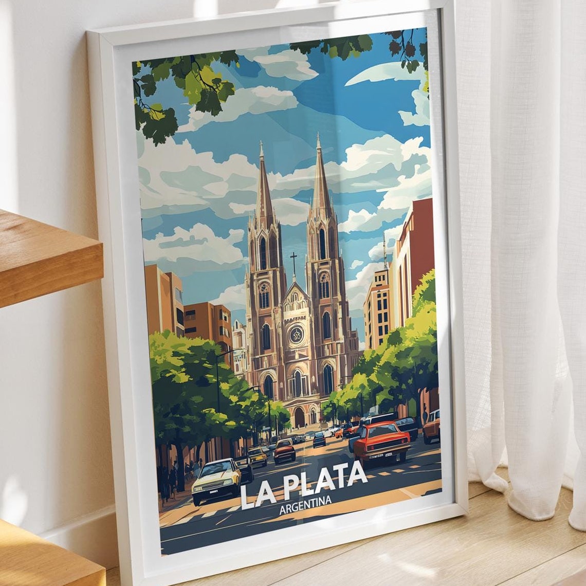 La Plata Travel Print Argentina La Plata Travel Poster Argentina Travel Poster Argentina Cityscape Wall Art Unique City Art Decor