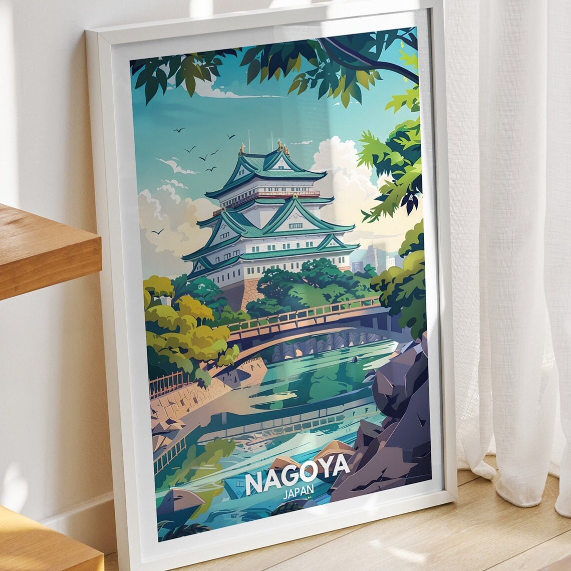 Nagoya Print Japan Nagoya Travel Poster Japan Travel Poster Japan Cityscape Wall Art Unique City Decor